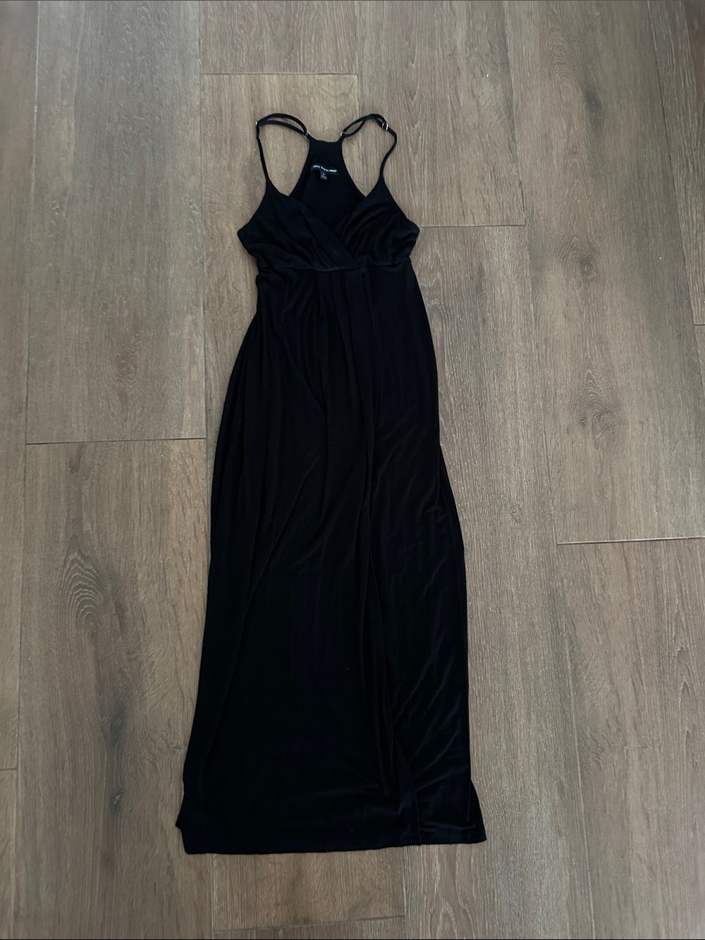 Saint Tropez West Black Sleeveless Maxi with Spaghetti Straps,
